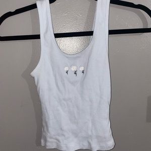 Extra Small Light Blue Hollister Daisy Crop Tank